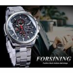 Herren Uhr Wasserdicht Mechanische Armbanduhr Edelstahl Band Uhr Datum Anzeige – Bild 3