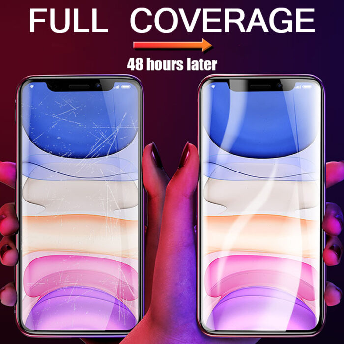 3PCS Full Cover Hydrogel Film On the Screen Protector For iPhone 7 8 6 6s Plus Screen Protector On iPhone X XR XS MAX 11 12 Pro – Bild 6
