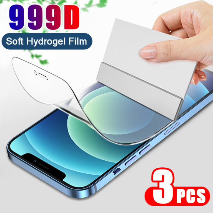 Hb5abcdb4e7ff43f0aefb0c8a93df0d88o.jpg 3PCS Full Cover Hydrogel Film On the Screen Protector For iPhone 7 8 6 6s Plus Screen Protector On iPhone X XR XS MAX 11 12 Pro – Bild 1
