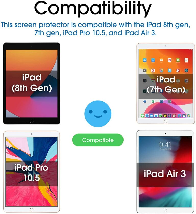 Tempered Glass Screen Protector Cover for Apple IPad 2020 8th 10.2 Inch Tempered Film HD 2Pcs – Bild 6