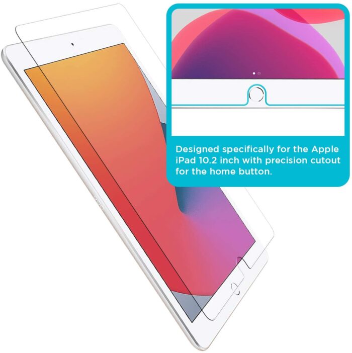 Tempered Glass Screen Protector Cover for Apple IPad 2020 8th 10.2 Inch Tempered Film HD 2Pcs – Bild 3