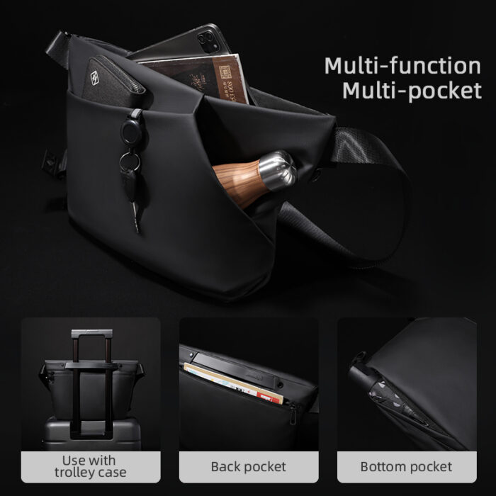 HK Herren Umhängetasche Große Kapazität von 13,3 Zoll Computer Hochwertiges wasserdichtes Paket von Travel Fashion Men Crossbody Bag – Bild 3