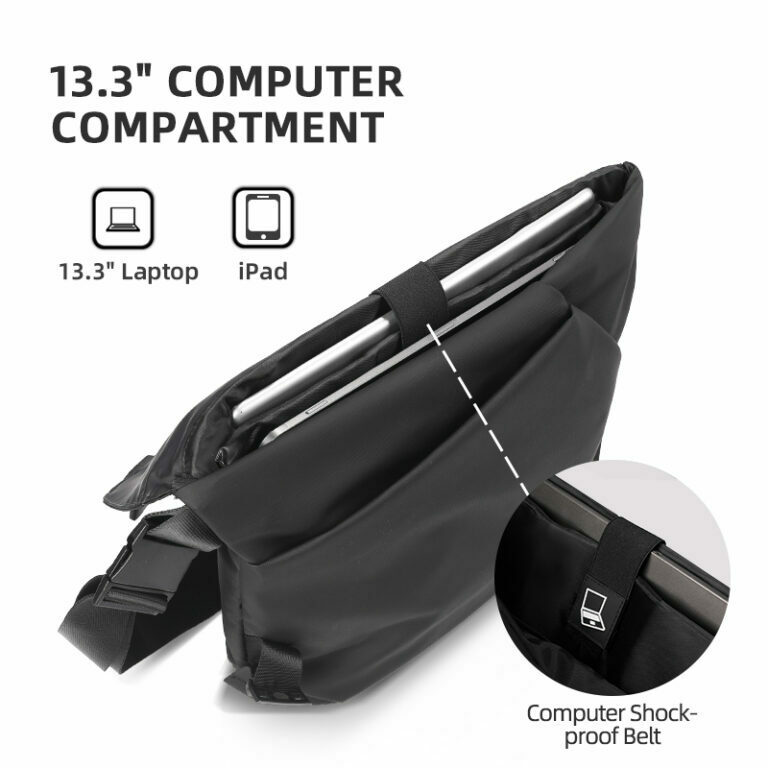 HK Herren Umhängetasche Große Kapazität von 13,3 Zoll Computer Hochwertiges wasserdichtes Paket von Travel Fashion Men Crossbody Bag – Bild 5