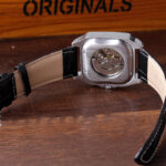 Luxus Automatische Mechanische Selbst-Wickel Männer Uhr Platz Fall Kalender Display Römischen Ziffern Lederband Armbanduhr Geschenke – Bild 4