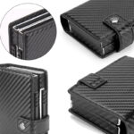 Doppel Metall RFID Schutz Kreditkarte Halter Vintage Karte Hülle Automatische Geld Bargeld Clip Mini Brieftasche Business – Bild 6