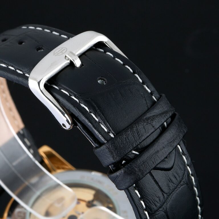 Hc69f0d1736a642afb07d1da75dc46d96T.jpg Mechanische Automatik Uhr Luxusuhr Herrenuhren Armbanduhr Leder Band – Bild 6