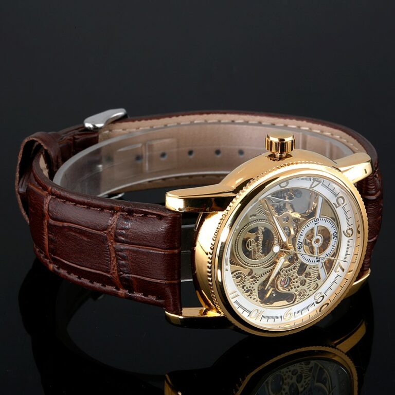 Hed4558376b664c4297acdb68ba6d8e70x.jpg Mechanische Automatik Uhr Luxusuhr Herrenuhren Armbanduhr Leder Band – Bild 2