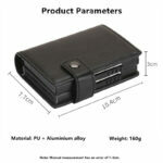 Doppel Metall RFID Schutz Kreditkarte Halter Vintage Karte Hülle Automatische Geld Bargeld Clip Mini Brieftasche Business – Bild 5