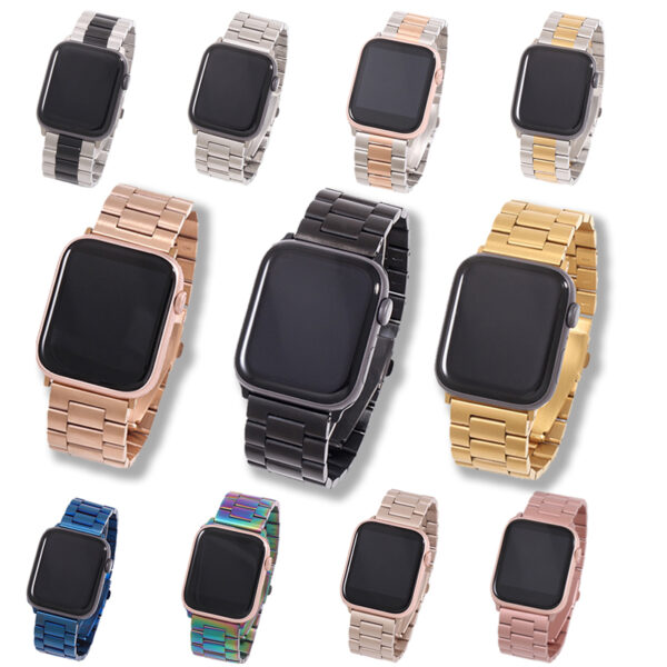 Stainless Steel Metal Watchband Bracelet Oyster Strap for For Apple Watch