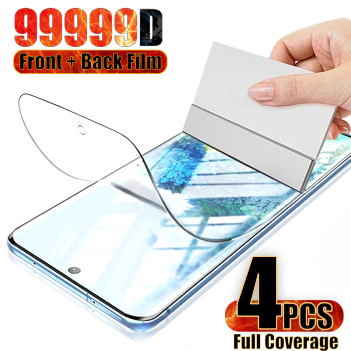 4 Pack Galaxy S20 Plus Screen Protector TPU for Samsung S7 edge S8 9 10 S21 FE Note 20 Ultra 5G Hydrogel Front Back Film sheild – Bild 1