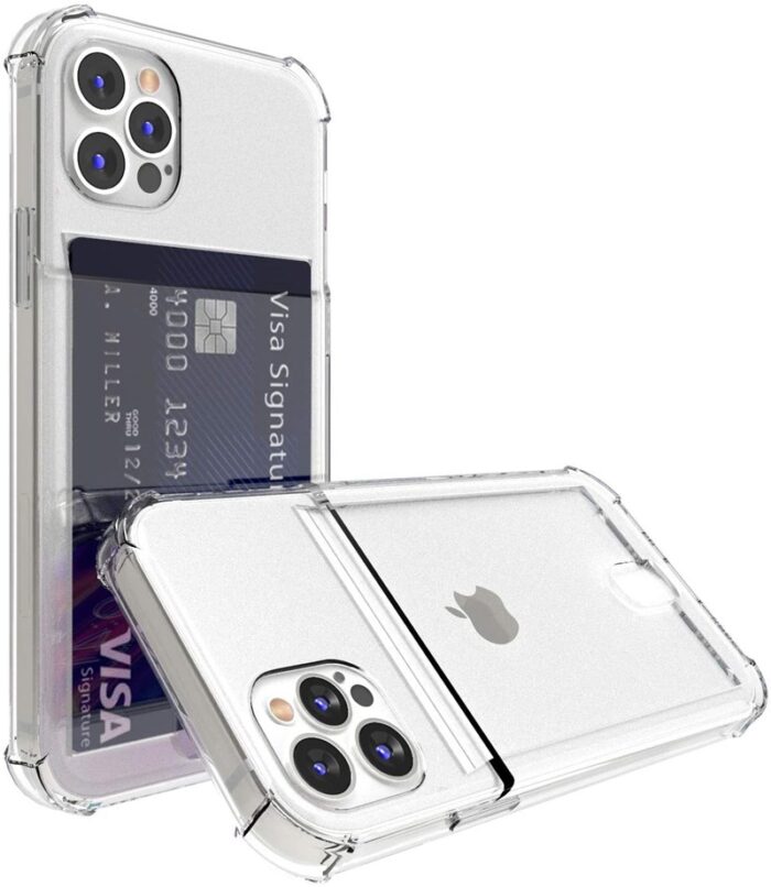H9d093220817741d2828314730f0a1798U.jpg Shockproof Transparent Phone Case For iPhone 12Mini 12 11 Pro Max X XS XR 7 8 Plus SE 2 Soft Silicone Wallet Cover Card Holder – Bild 1