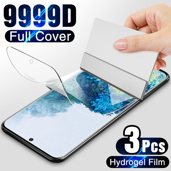 3Pcs Hydrogel Film Bildschirm Schutz Screen Protector Samsung Galaxy S10 S20 S9 S8 Plus S7 S6 Rand Für Note 20 8 9 10 – Bild 1