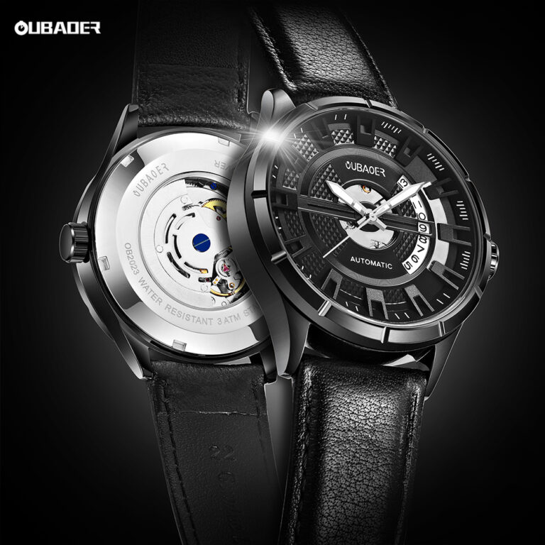 He34eb36e7ac8452f8b051878facc3727l.jpg Mechanische Automatik Armbanduhr Uhr Herrenuhren Leder Armband – Bild 1