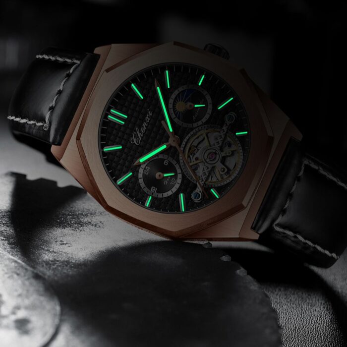 Mechanische Männer Uhr Wasserdicht Leuchtend Automatische Armbanduhr Luxus Leder Herrenuhren - Einzigartiger Stil & Komfort – Bild 2