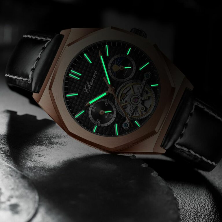 Mechanische Männer Uhr Wasserdicht Leuchtend Automatische Armbanduhr Luxus Leder Herrenuhren - Einzigartiger Stil & Komfort – Bild 2