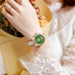 Damenuhr Mechanische Armbanduhr Weibliche Skelett Uhren für Frauen Luxus Edelstahl – Bild 3