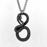 Retro Ferocious Eye Snake King Pendant Unisex Fashion Animal Snake 316L Stainless Steel Pendant Necklace Gift Jewelry Wholesale – Bild 5