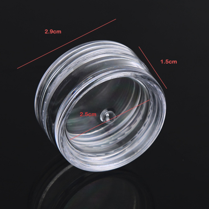 10/20/30/50 Stücke Make-up Organizer Boxen Durchsichtiger Kunststoff Schmuck Perlen Aufbewahrungsbox Tragbare Kleine Runde Kosmetikbehälter Gläser 2,5 ML – Bild 6