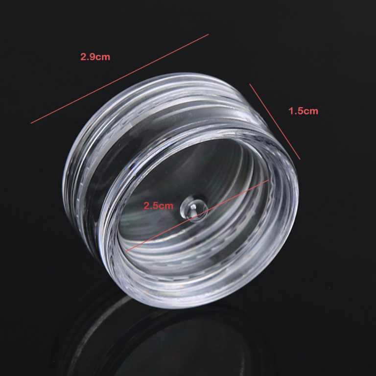 10/20/30/50 Stücke Make-up Organizer Boxen Durchsichtiger Kunststoff Schmuck Perlen Aufbewahrungsbox Tragbare Kleine Runde Kosmetikbehälter Gläser 2,5 ML – Bild 6