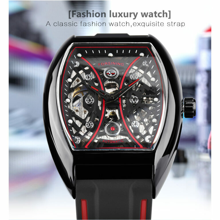 1353989009-1.jpg Forsining Mode Mann Luxus Rot Design Wasserdichte Automatische Mechanische Skeleton Uhren Leucht Mit Silikon Strap – Bild 2