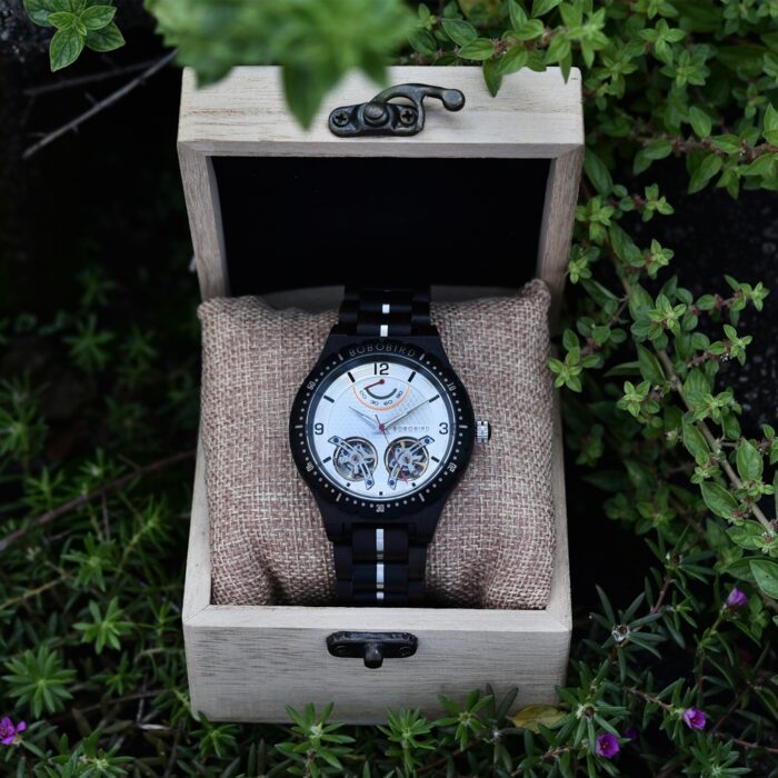 BOBO BIRD Herren mechanische Holzuhren Uhrwerk Business Luxus automatische Armbanduhren für Herren tolle Geschenkbox – Bild 6