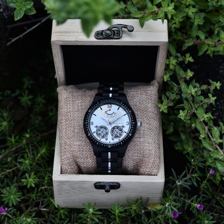 BOBO BIRD Herren mechanische Holzuhren Uhrwerk Business Luxus automatische Armbanduhren für Herren tolle Geschenkbox – Bild 6