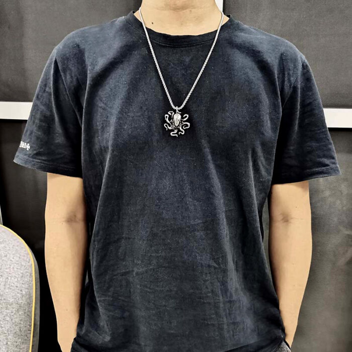 Punk Cthulhu Octopus Pendant Necklace For Men Stainless Steel Ocean Animals Necklace Fashion Women Jewelry 2021 – Bild 6