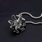 Punk Cthulhu Octopus Pendant Necklace For Men Stainless Steel Ocean Animals Necklace Fashion Women Jewelry 2021 – Bild 2