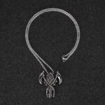 Gothic Fashion Vintage Reaper Scythe Necklace For Men Punk Stainless Steel Grim Reaper Pendant Hip Hop Jewelry Gift Wholesale – Bild 3