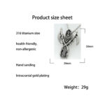 Gothic Fashion Vintage Reaper Scythe Necklace For Men Punk Stainless Steel Grim Reaper Pendant Hip Hop Jewelry Gift Wholesale – Bild 5