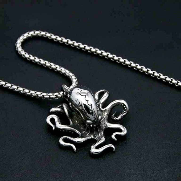 Punk Cthulhu Octopus Pendant Necklace For Men Stainless Steel Ocean Animals Necklace Fashion Women Jewelry 2021 – Bild 1