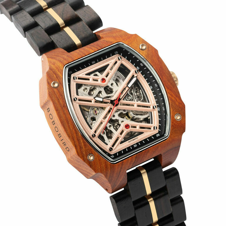 Automatische mechanische Uhr Herrenuhr BOBO BIRD Holz Armbanduhr – Bild 5