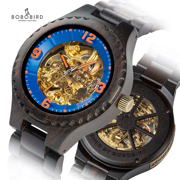 Man Automatic Machinery Watches BOBO BIRD Wood Waterproof Men's Watches Fashion Luxury Design Accept Customized Great Gift Box – Bild 1