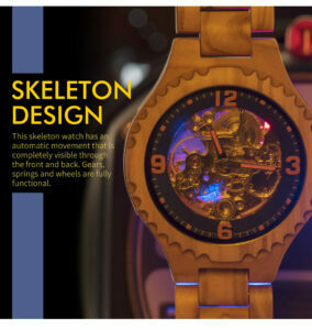 Man Automatic Machinery Watches BOBO BIRD Wood Waterproof Men's Watches Fashion Luxury Design Accept Customized Great Gift Box – Bild 4