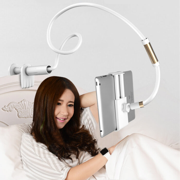 1822277413-1.jpg Desktop Phone Tablet Stands 130cm Tablet Holder Adjustable Mount For Tablet 4.0 To 10.6 inch Bed Tablet PC Stand Metal Support – Bild 1