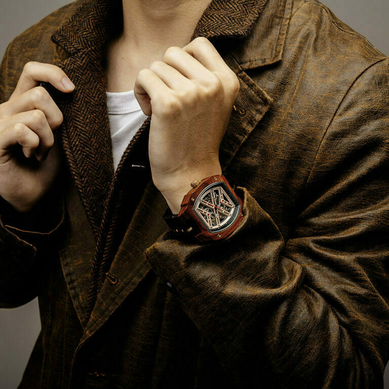 Automatische mechanische Uhr Herrenuhr BOBO BIRD Holz Armbanduhr – Bild 3