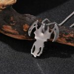 Gothic Fashion Vintage Reaper Scythe Necklace For Men Punk Stainless Steel Grim Reaper Pendant Hip Hop Jewelry Gift Wholesale – Bild 2