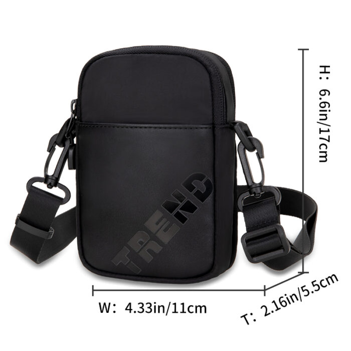 Herren Umhängetasche Gürteltasche Hals Handytasche für Herren Umhängetasche Geldbörse Mann Handtasche – Bild 3