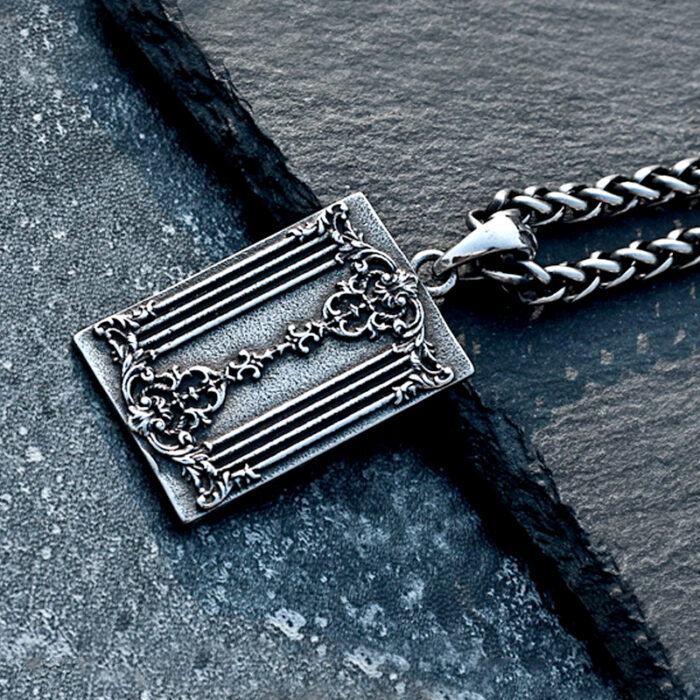 Hip Hop King Solomon Poker Pendant Necklace for Men Vintage Stainless Steel King of Spades Pendant Punk Gambler Lucky Jewelry – Bild 5