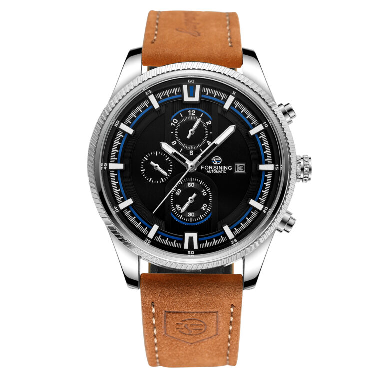 224861857-1.jpg Herrenuhr Automatische Uhr mechanische Armbanduhren Lederband Sportuhr 3 Sub-Zifferblatt Top-Marke – Bild 6