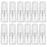 12Pcs Foaming Soap Pump 30ML Refillable Empty Bottle Portable Plastic Foam Dispenser Bottle for Cleaning Travel