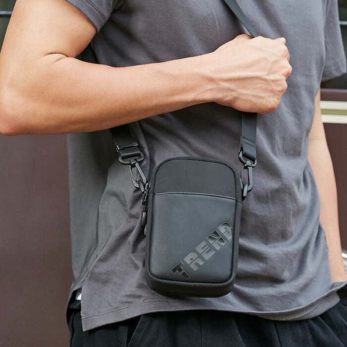 Herren Umhängetasche Gürteltasche Hals Handytasche für Herren Umhängetasche Geldbörse Mann Handtasche – Bild 6