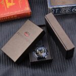 Forsining Mode Schwarz Gold Uhr Multi Funktion Armbanduhr Leder – Bild 6