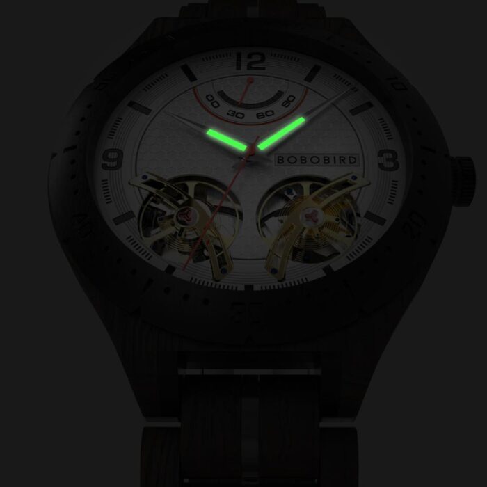 BOBO BIRD Herren mechanische Holzuhren Uhrwerk Business Luxus automatische Armbanduhren für Herren tolle Geschenkbox – Bild 5