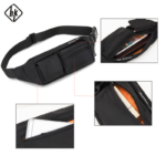 Hk Herren Gürteltasche Pack Teenager Reise Handytasche für Herren Bauchtasche Schulter Umhängetasche Geldbörse für Gürtel Unisex Hüfttaschen – Bild 4