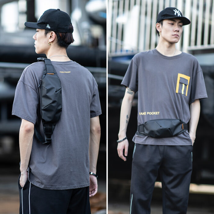 Hk Männer Pack Outdoor Sport Laufen Radfahren Taille Tasche Pack Männlichen Mode Schulter Gürtel Tasche Reise Telefon Beutel taschen – Bild 5