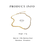 Schlangenkette Tenniskette Halskette für Frauen Gold Edelstahl Schmuck – Bild 6