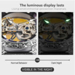 FORSINING Marke Automatik Silber Leuchtend Selbstaufzug Skeleton Design Luxus Herren Lederuhren Stahl Mechanische Uhren – Bild 4