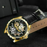 Automatic Forsining Creative Leather Transparent Skeleton Men's Watches – Bild 2