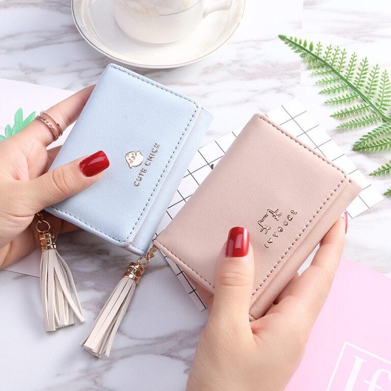 Cute Women Wallet Card Holder Female Girls Card Case Mini Tassel Small Wallet Coin Purse Short Multi-card Pocket Wallet – Bild 3